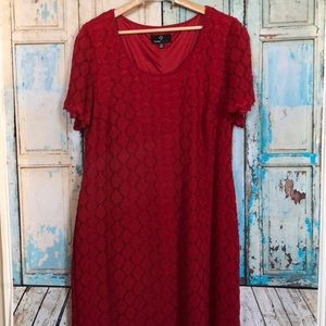 NWOT Ronni Nicole Red Lace Dress